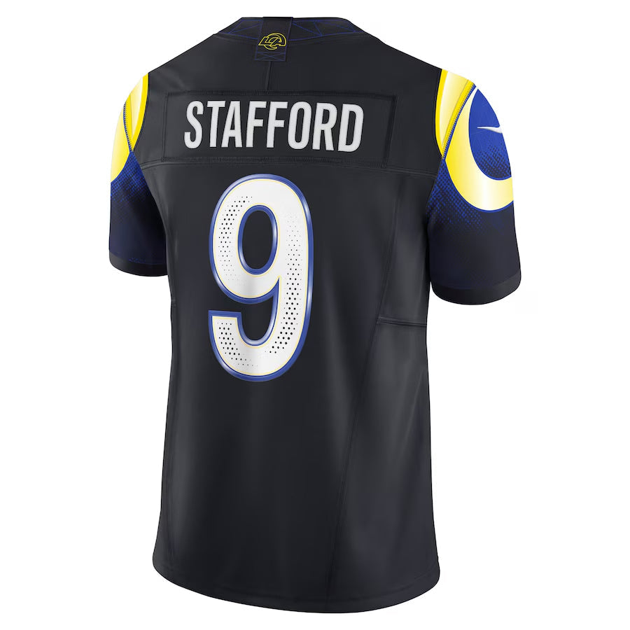 Trusc LA.Rams #9 Matthew Stafford Player Midnight Blue Rivalries Collection Vapor Limited Stitched Jerseys