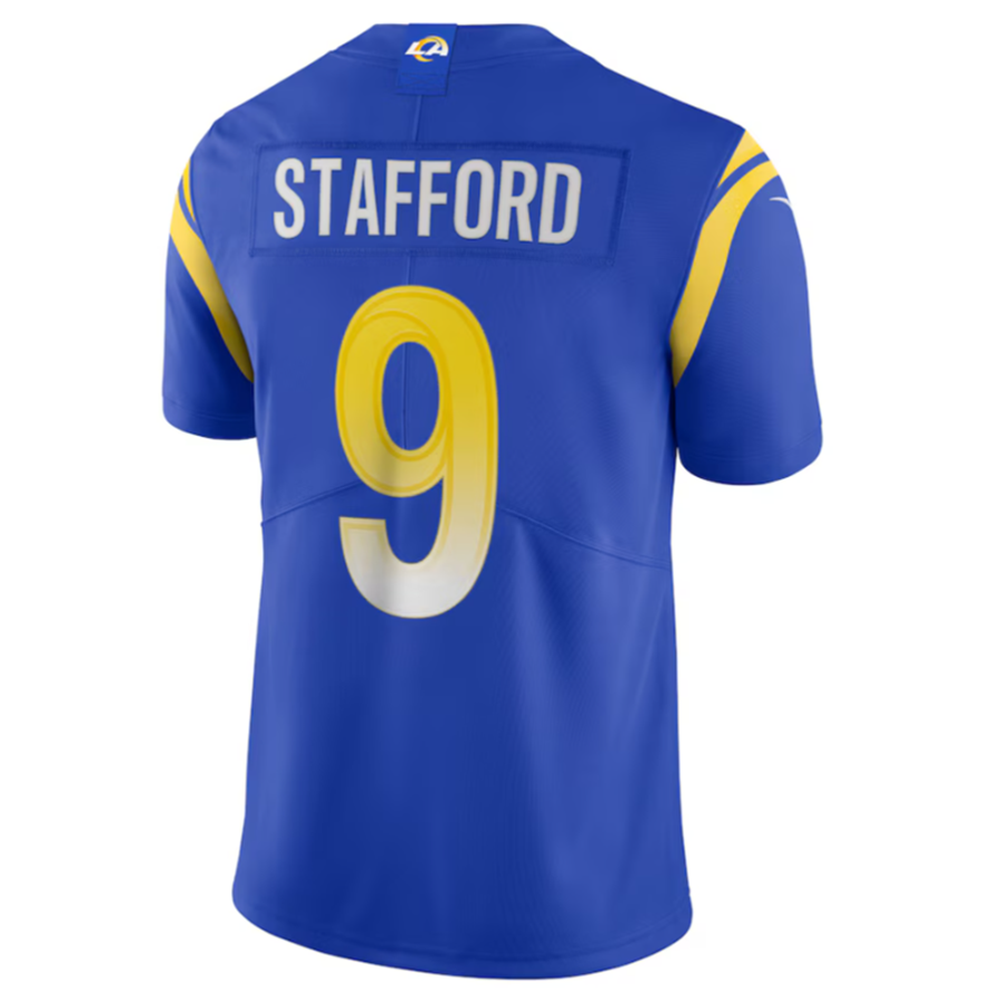 Trusc LA.Rams #9 Matthew Stafford Royal Vapor Limited Jersey American Stitched Jersey