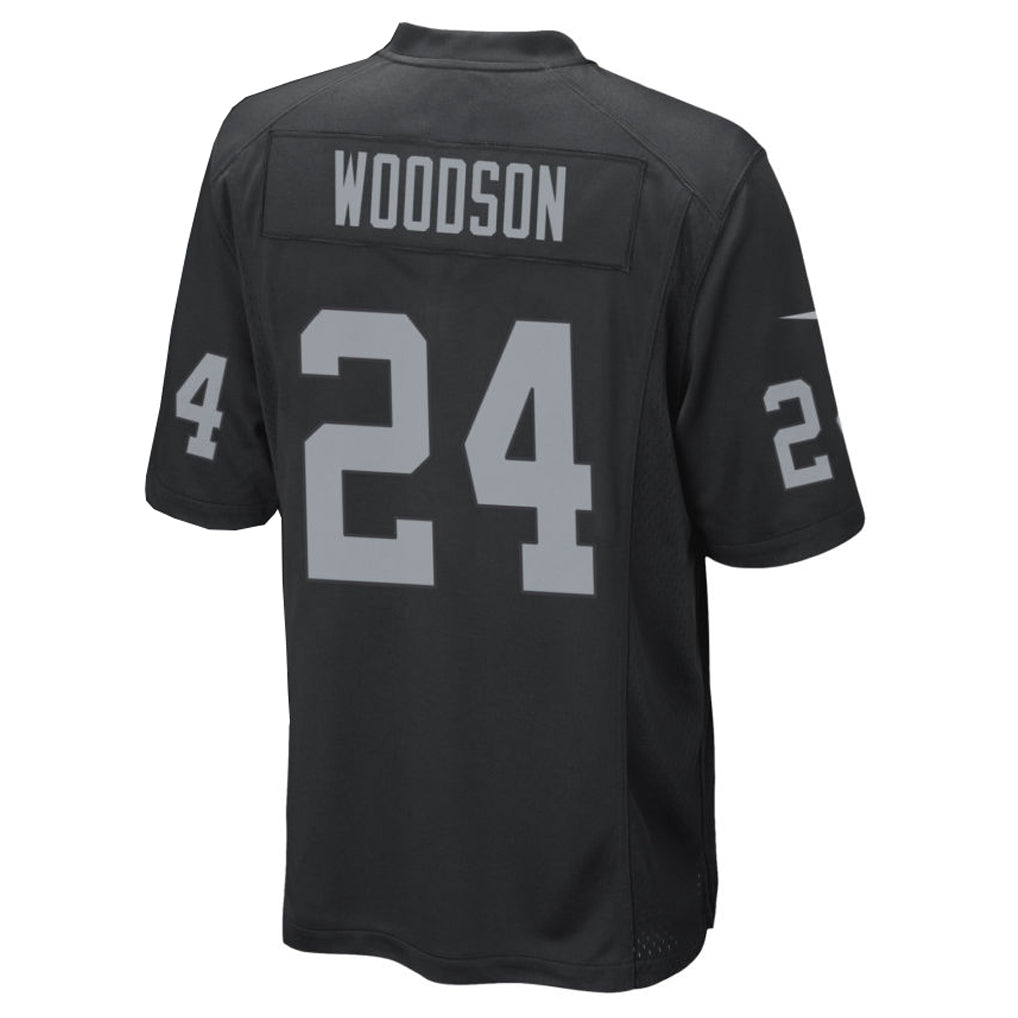 Trusc LV.Raiders #24 Charles Woodson Player Black Home Game Stitched Jerseys