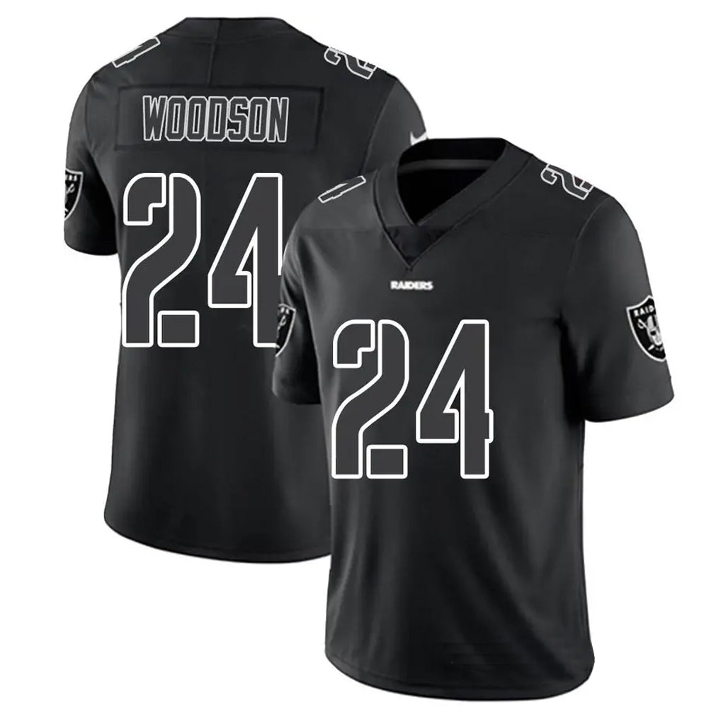 Trusc LV.Raiders #24 Charles Woodson Player Black Impact Limited Stitched Jerseys