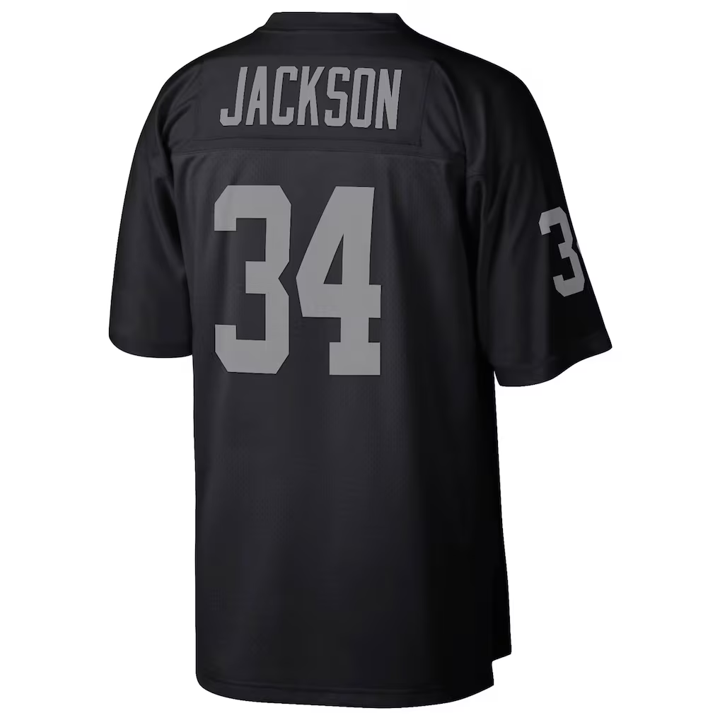 Trusc LV.Raiders #34 Bo Jackson Mitchell & Ness Black Legacy Replica Stitched Jerseys