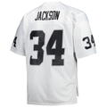 Trusc LV.Raiders #34 Bo Jackson Mitchell & Ness White Big & Tall 1988 Retired Player Replica Stitched Jerseys