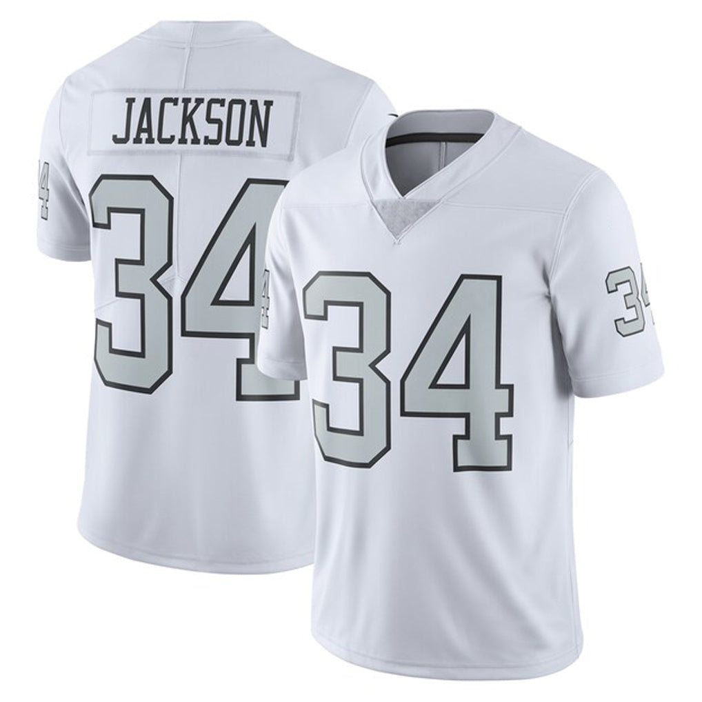 Trusc LV.Raiders #34 Bo Jackson Player White Alternate Vapor F.U.S.E Limited Stitched Jerseys