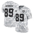 Trusc LV.Raiders #89 Brock Bowers Player Arctic Camo Salute to Service Limited  Stitched Jerseys