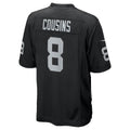 Trusc LV.Raiders #8 Kirk Cousins Black Team Game Stitched Jerseys
