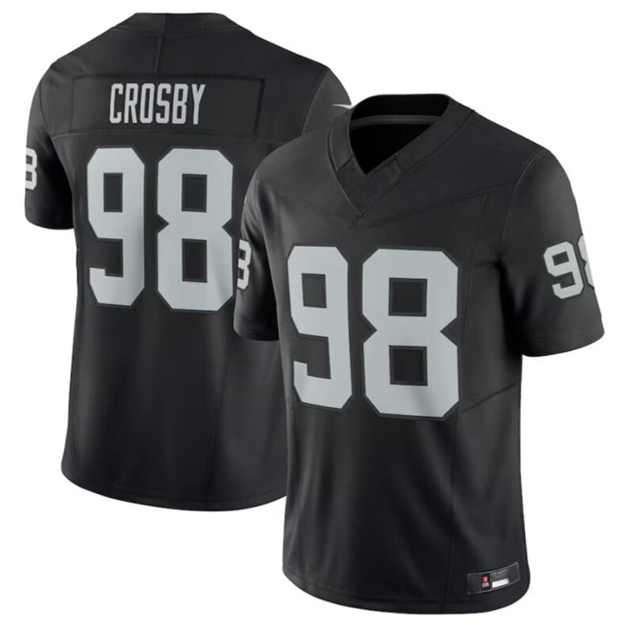 Trusc LV.Raiders #98 Maxx Crosby Black Vapor F.U.S.E. Limited Jersey American Stitched Jersey