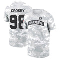 Trusc LV.Raiders #98 Maxx Crosby Player Black Salute to Service T-Shirts Stitched Jerseys