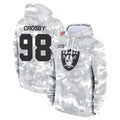 Trusc LV.Raiders #98 Maxx Crosby Player Salute to Service Hoodies Stitched Jerseys