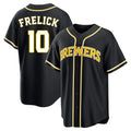 Trusc M.Brewers #10 Sal Frelick Player Black Fashion Out Home Game Stitched Jerseys
