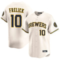 Trusc M.Brewers #10 Sal Frelick Player Cream Home Limited Game Stitched Jerseys
