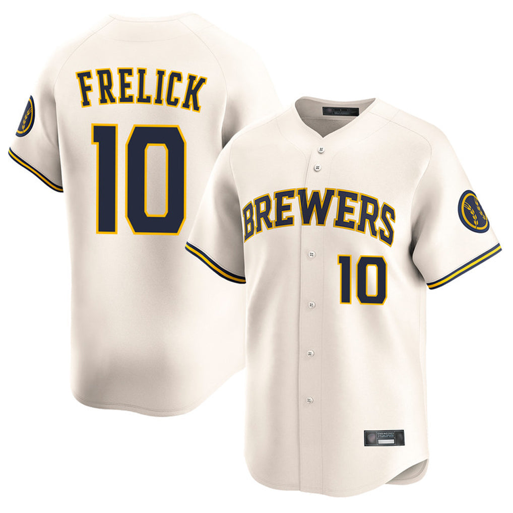 Trusc M.Brewers #10 Sal Frelick Player Cream Home Limited Game Stitched Jerseys