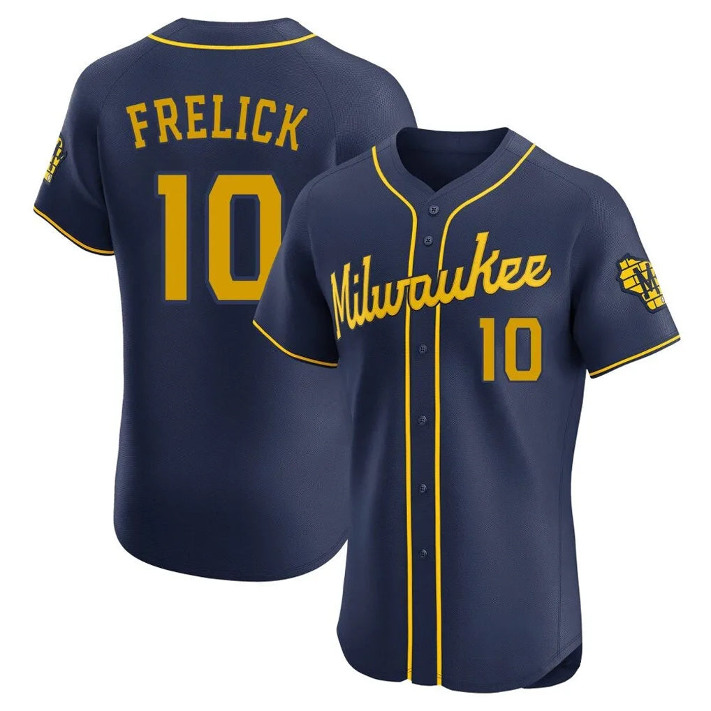 Trusc M.Brewers #10 Sal Frelick Player Navy Home Limited Elite Stitched Jerseys