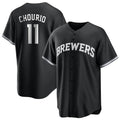 Trusc M.Brewers #11 Jackson Chourio Player Black Game Home Stitched Jerseys
