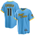Trusc M.Brewers #11 Jackson Chourio Player Light Blue City Connect Home Game Stitched Jerseys