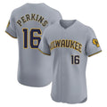 Trusc M.Brewers #16 Blake Perkins Player Gray Home Limited Elite Stitched Jerseys