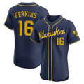 Trusc M.Brewers #16 Blake Perkins Player Navy Home Limited Elite Stitched Jerseys