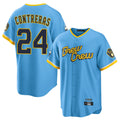 Trusc M.Brewers #24 William Contreras Player Light Blue City Connect Home Game Stitched Jerseys