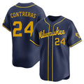 Trusc M.Brewers #24 William Contreras Player Navy Home Limited Stitched Jerseys