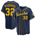 Trusc M.Brewers #32 Jacob Misiorowski Player Navy Home Stadium Game Stitched Jerseys