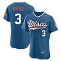 Trusc M.Brewers #3 Joey Ortiz Player Blue 2026 City Connect Home Limited Elite Stitched Jerseys