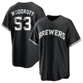 Trusc M.Brewers #53 Brandon Woodruff Player Black Game Home Stitched Jerseys