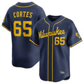 Trusc M.Brewers #65 Nestor Cortes Player Navy Home Limited Stitched Jerseys
