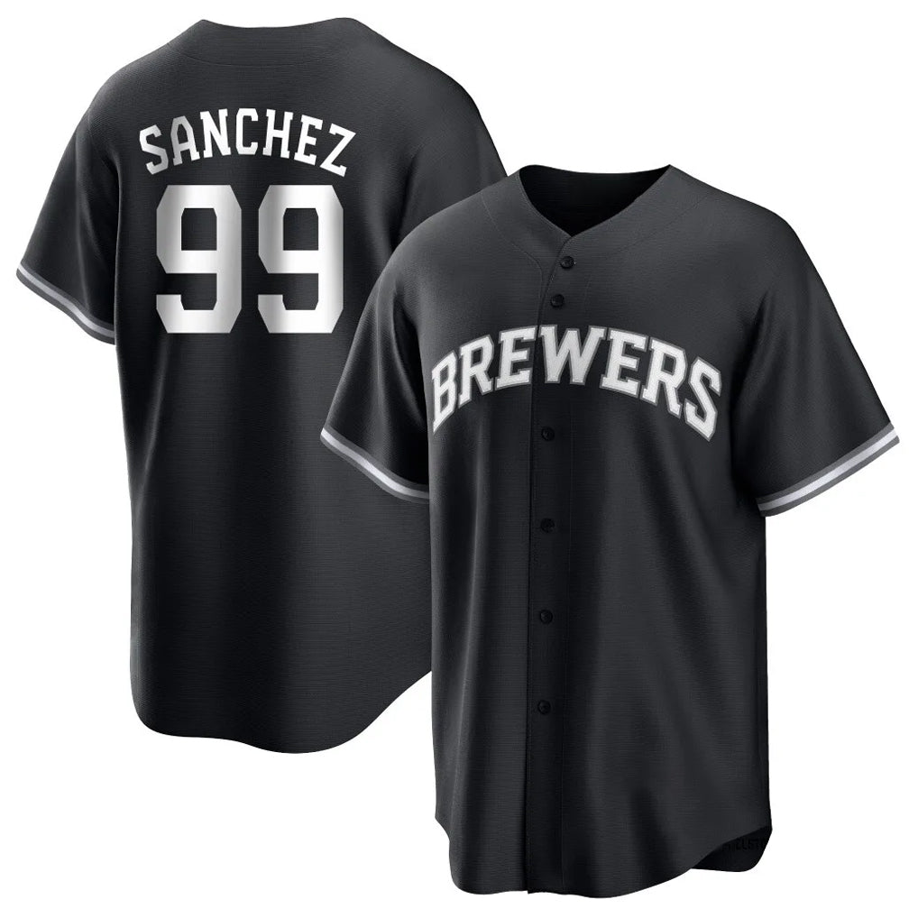 Trusc M.Brewers #99 Gary Sanchez Player Black Game Home Stitched Jerseys