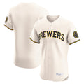 Trusc M.Brewers Blank Player Cream Home Limited Elite Stitched Jerseys