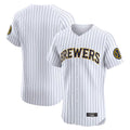 Trusc M.Brewers Blank Player White Stripes Home Limited Elite Stitched Jerseys