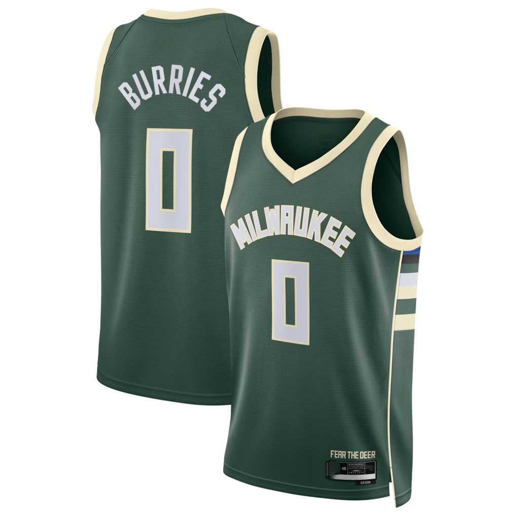Trusc M.Bucks #0 Brayden Burries Hunter Green Swingman Jerseys - Icon Edition
