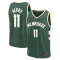 Trusc M.Bucks #11 Tyler Herro Hunter Green Fast Break Replica Jerseys - Icon Edition