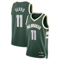 Trusc M.Bucks #11 Tyler Herro Hunter Green Swingman Jerseys - Icon Edition