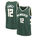 Trusc M.Bucks #12 Taurean Prince Hunter Green Fast Break Replica Player Jerseys - Icon Edition