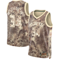 Trusc M.Bucks #34 Giannis Antetokounmpo Brown Select Series Swingman Jerseys