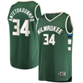 Trusc M.Bucks #34 Giannis Antetokounmpo Hunter Green Big & Tall Fast Break Player Jerseys - Icon Edition