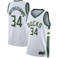 Trusc M.Bucks #34 Giannis Antetokounmpo White Swingman Jerseys - Association Edition