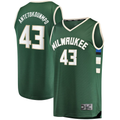 Trusc M.Bucks #43 Thanasis Antetokounmpo Hunter Green Fast Break Replica Player Jerseys - Icon Edition