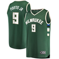 Trusc M.Bucks #9 Bobby Portis Green Fast Break Replica Jerseys - Icon Edition