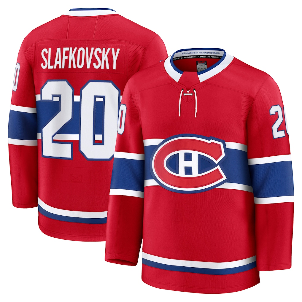 Trusc M.Canadiens #20 Juraj Slafkovsky Red Premium Jerseys
