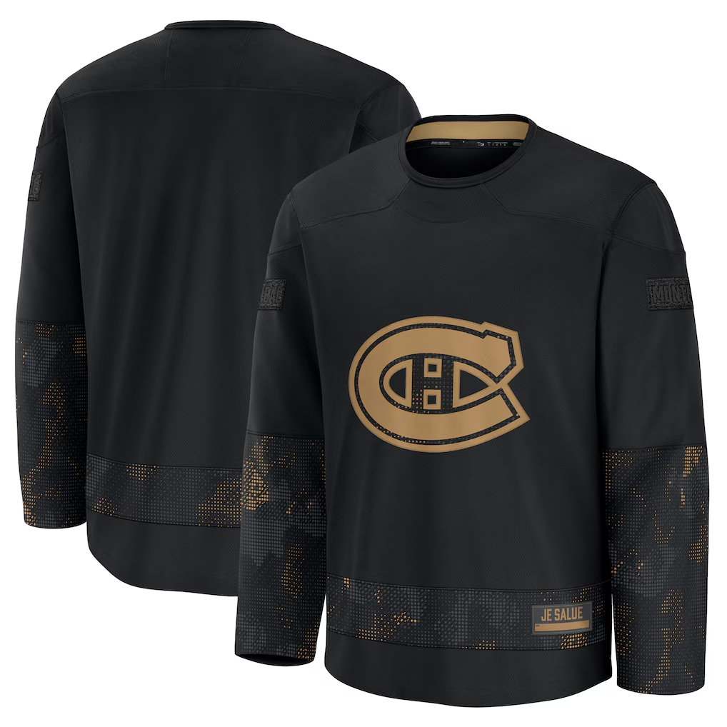 Trusc M.Canadiens Black 2024 Military Appreciation Practice Jerseys