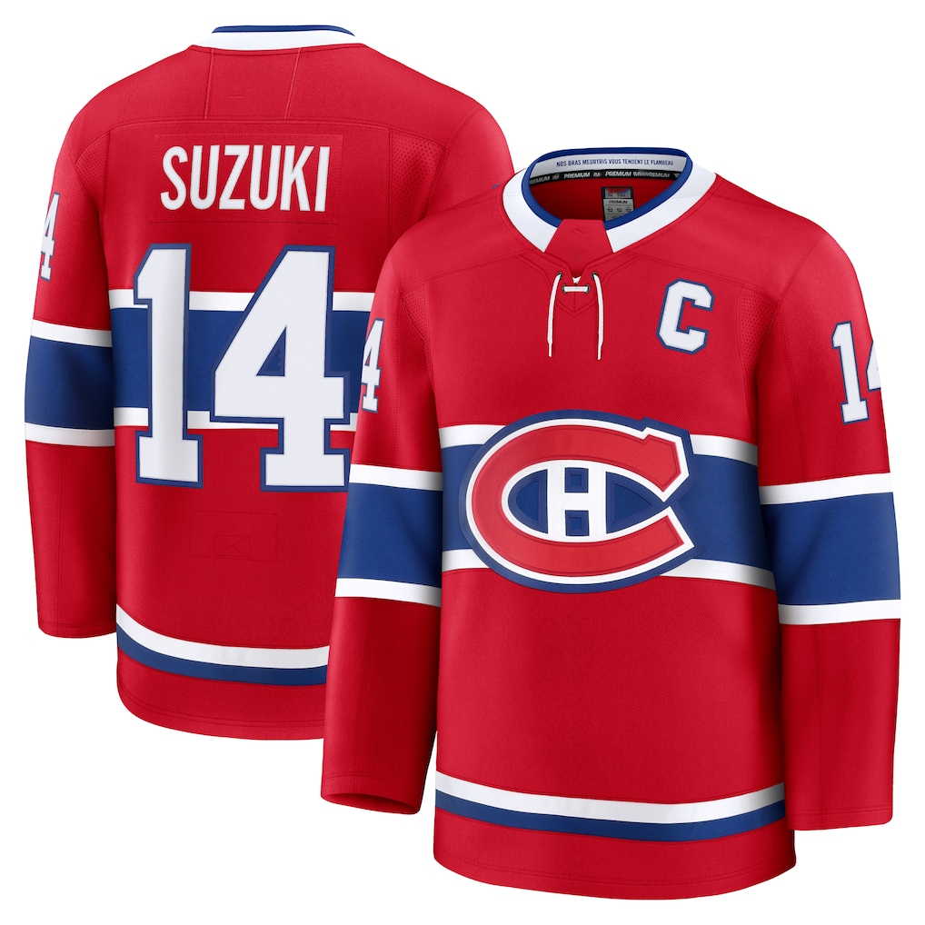 Trusc M.Canadiens #14 Nick Suzuki Red Home Premium Jerseys