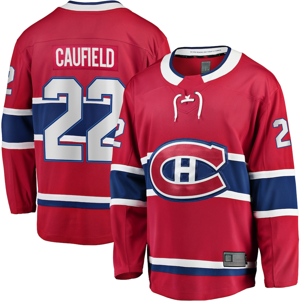 Trusc M.Canadiens #22 Cole Caufield Red Home Breakaway Replica Jerseys