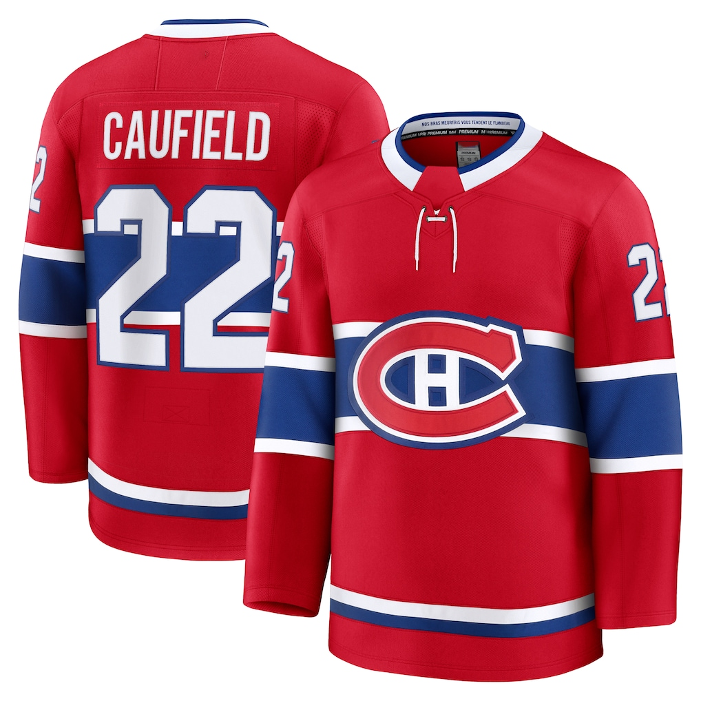 Trusc M.Canadiens #22 Cole Caufield Red Home Premium Jerseys