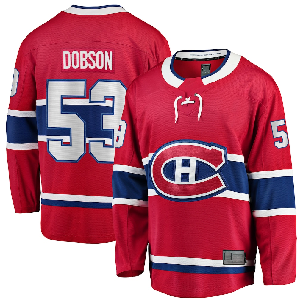 Trusc M.Canadiens #53 Noah Dobson Red Home Breakaway Jerseys