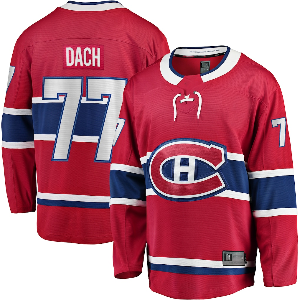 Trusc M.Canadiens #77 Kirby Dach Red Home Breakaway Player Jerseys