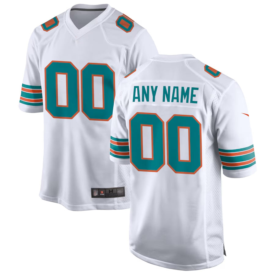 Trusc Custom M.Dolphins Game Secondary Alternate Stitched Jerseys