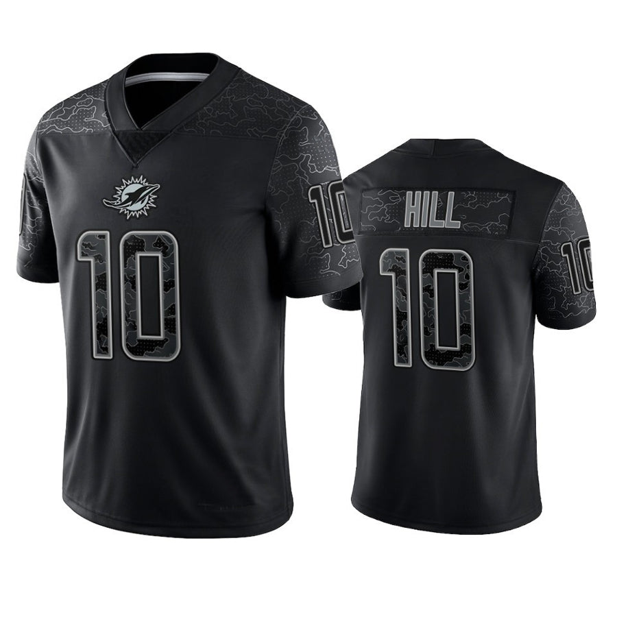 Trusc M.Dolphins #10 Tyreek Hill Player Black RFLCTV Limited Stitched Jerseys