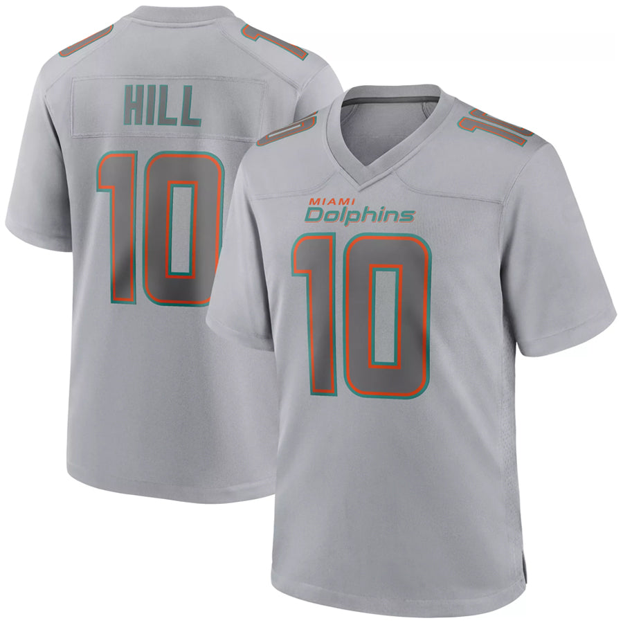 Trusc M.Dolphins #10 Tyreek Hill Player Grey Atmosphere Fashion Stitched Jerseys