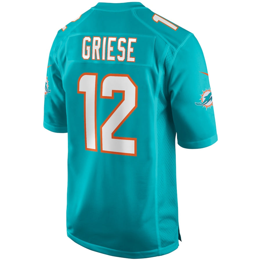 Trusc M.Dolphins #12 Bob Griese Player Aqua Game Stitched Jerseys