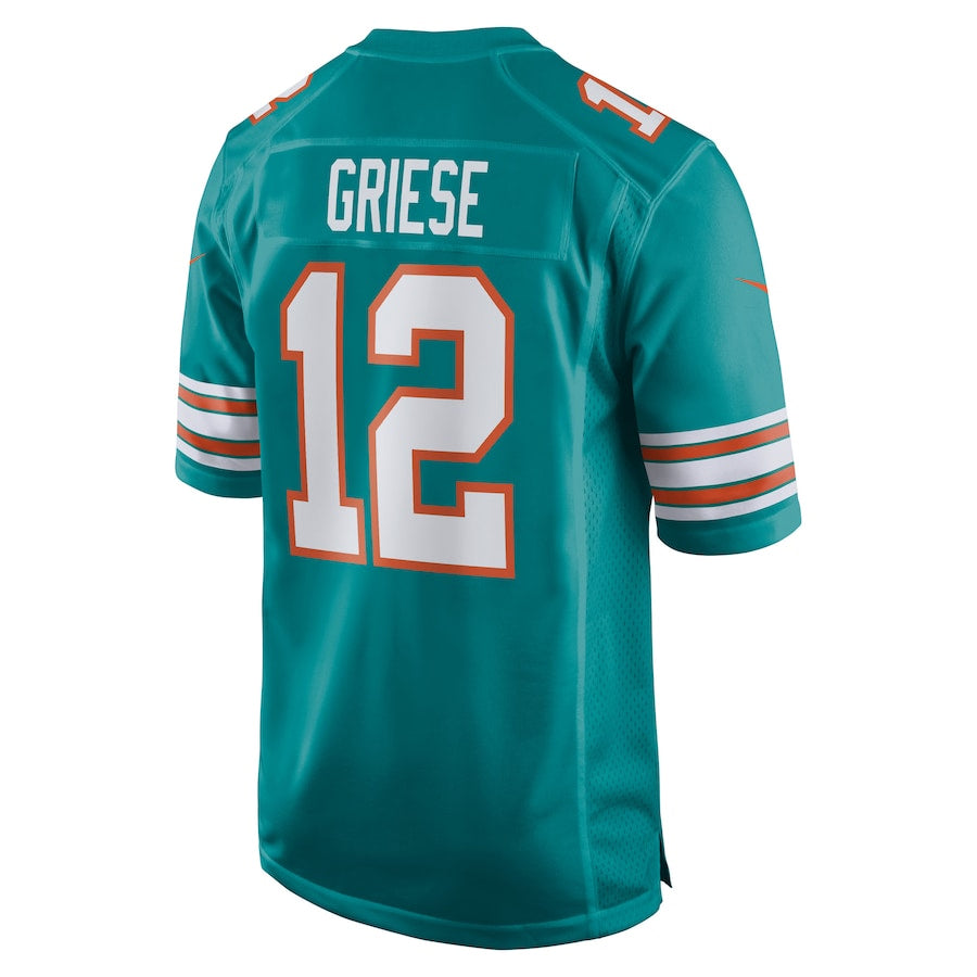 Trusc M.Dolphins #12 Bob Griese Player Aqua Home Game Stitched Jerseys